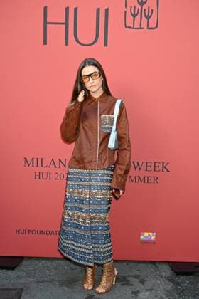 Milan, Milan Women s Fashion Week Spring Summer 2026 - Women s Fashion, Spring Summer 2026 - HUI fashion show - guests - photo: Sophia Salaroli  Copyright: xSimonaxChiocciax xipa-agency.netx xFotosickix IPA_Agency_IPA65874546