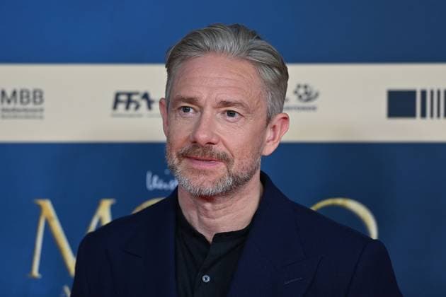 Martin FREEMAN, (Schauspieler), Einzelbild,angeschnittenes Einzelmotiv,Portraet,Portrait,Porträt. Filmpremiere MOMO am 128.09.2025 im Mathaeser Kino in Muenchen.