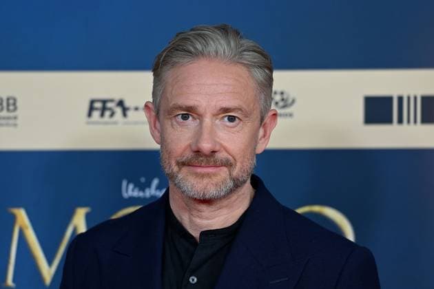 Martin FREEMAN, (Schauspieler), Einzelbild,angeschnittenes Einzelmotiv,Portraet,Portrait,Porträt. Filmpremiere MOMO am 128.09.2025 im Mathaeser Kino in Muenchen.