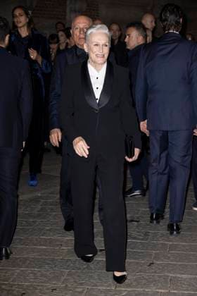 MFW Giorgio Armani arrivals MP Glenn Close arrives to Pinacoteca of Brera to attending the Giorgio Armani fashion show during Milan s Fashion Week Womenswear Spring Summer 2026, on September 28, 2025 in Milan (Italy). Photo by Marco Piovanotto Abacapress.com  Copyright: xPiovanottoxMarco ABACAx