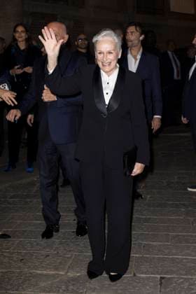 MFW Giorgio Armani arrivals MP Glenn Close arrives to Pinacoteca of Brera to attending the Giorgio Armani fashion show during Milan s Fashion Week Womenswear Spring Summer 2026, on September 28, 2025 in Milan (Italy). Photo by Marco Piovanotto Abacapress.com  Copyright: xPiovanottoxMarco ABACAx