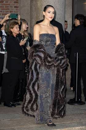 MFW Giorgio Armani arrivals MP Nathalie Emmanuel arrives to Pinacoteca of Brera to attending the Giorgio Armani fashion show during Milan s Fashion Week Womenswear Spring Summer 2026, on September 28, 2025 in Milan (Italy). Photo by Marco Piovanotto Abacapress.com  Copyright: xPiovanottoxMarco ABACAx