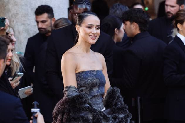 Milan, Milan Women s Fashion Week Spring Summer 2026 - Women s Fashion, Spring Summer 2026 - Giorgio Armani Fashion Show - Guest Arrivals. Pictured: Nathalie Emmanuel  Copyright: xAlessandroxBremecx xipa-agency.netx xx IPA_Agency_IPA65894576