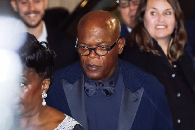Milan, Italy: Milan, Milan Women s Fashion Week Spring Summer 2026 - Women s Fashion, Spring Summer 2026 - Giorgio Armani Fashion Show - Guest Arrivals. Pictured: Samuel L. Jackson Milan Italy  - ZUMAp169 20250928_zea_p169_881 Copyright: xAlessandroxBremecx