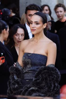Milan, Italy: Milan, Milan Women s Fashion Week Spring Summer 2026 - Women s Fashion, Spring Summer 2026 - Giorgio Armani Fashion Show - Guest Arrivals. Pictured: Nathalie Emmanuel Milan Italy  - ZUMAp169 20250928_zea_p169_915 Copyright: xAlessandroxBremecx