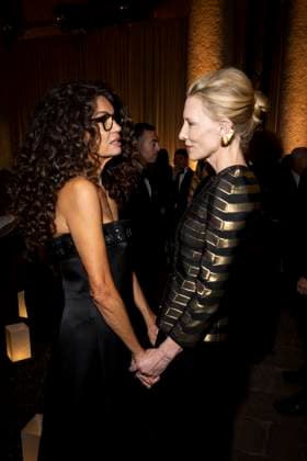 Milan Fashion Week - Women S S 2026 Giorgio Armani Fashion Show Front Row Pinacoteca di Brera - Milan, Italy Afef Jnifen;Cate Blanchett Milan Fashion Week - Women S S 2026 Giorgio Armani Fashion Show Front Row Pinacoteca di Brera - Milan, Italy 28th September 2025  Copyright: xALFONSOxCATALANO SGPITALIAx