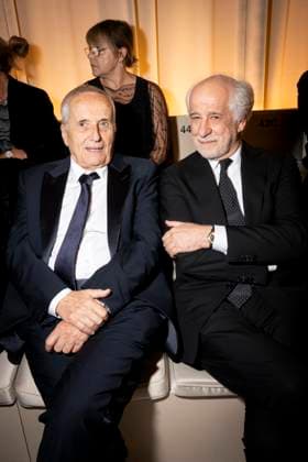 Milan Fashion Week - Women S S 2026 Giorgio Armani Fashion Show Front Row Pinacoteca di Brera - Milan, Italy Marco Bellocchio;Toni Servillo Milan Fashion Week - Women S S 2026 Giorgio Armani Fashion Show Front Row Pinacoteca di Brera - Milan, Italy 28th September 2025  Copyright: xALFONSOxCATALANO SGPITALIAx