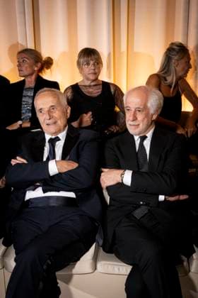 Milan Fashion Week - Women S S 2026 Giorgio Armani Fashion Show Front Row Pinacoteca di Brera - Milan, Italy Marco Bellocchio;Toni Servillo Milan Fashion Week - Women S S 2026 Giorgio Armani Fashion Show Front Row Pinacoteca di Brera - Milan, Italy 28th September 2025  Copyright: xALFONSOxCATALANO SGPITALIAx