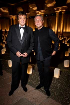 Milan Fashion Week - Women S S 2026 Giorgio Armani Fashion Show Front Row Pinacoteca di Brera - Milan, Italy Antonio Gavazzeni;Paolo Gavazzeni Milan Fashion Week - Women S S 2026 Giorgio Armani Fashion Show Front Row Pinacoteca di Brera - Milan, Italy 28th September 2025  Copyright: xALFONSOxCATALANO SGPITALIAx