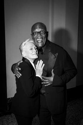 Milan Fashion Week - Women S S 2026 Giorgio Armani Fashion Show Front Row Pinacoteca di Brera - Milan, Italy Glenn Close;Samuel L Jackson Milan Fashion Week - Women S S 2026 Giorgio Armani Fashion Show Front Row Pinacoteca di Brera - Milan, Italy 28th September 2025  Copyright: xALFONSOxCATALANO SGPITALIAx