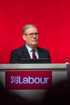 Prime Minister Keir Starmer attends Labour Party Conference 29 September 2025 Liverpool, UK 29 September 2025: Prime Minister Sir Keir Starmer pictured seated at the table during Chancellor Rachel Reeves™ keynote speech on the second day of the Labour Party Conference., Credit:Abdullah Bailey Avalon UK, Liverpool  Copyright: xAbdullahxBaileyx xAvalonx 1041639939