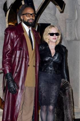 Akeem Morris, Madonna - Photocall of the Saint Laurent Fashion Show, Spring Summer 2026 Collection as part of Paris Fashion Week, France, September 29, 2025 Olivier Borde Bestimage Photocall of the Saint Laurent Fashion Show, Spring Summer 2026 Collection as part of Paris Fashion Week, France, September, 2025 Paris France  Copyright: xOLIVIERxBORDEx xBESTIMAGExOLIVIERxBORDEx xBESTIMAGEx