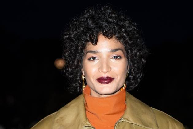 PFW Saint Laurent Front Row Indya Moore attending the Saint Laurent Womenswear Spring Summer 2026 show as part of Paris Fashion Week in Paris, France on September 29, 2025. Photo by Aurore Marechal ABACAPRESS.COM Paris France  Copyright: xMarechalxAurore ABACAx
