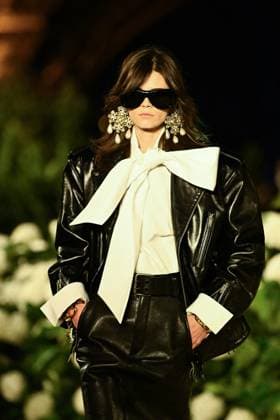 PFW Saint Laurent Runway A model walks the runway during the Saint Laurent Womenswear Spring Summer 2026 show as part of Paris Fashion Week in Paris, France on September 29, 2025. Photo by Aurore Marechal ABACAPRESS.COM Paris France  Copyright: xMarechalxAurore ABACAx