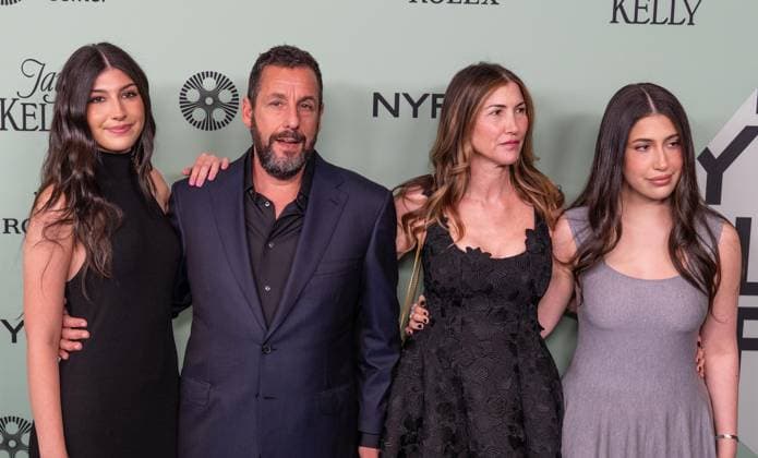 September 29, 2025, Bronx, New York, USA: Sunny Sandler, Adam Sandler, Jackie Sandler and Sadie Sandler attend screening of Jay Kelly at 63rd annual New York Film Festival at Alice Tully Hall in New York, NY on September 29, 2025. Bronx USA - ZUMAr339 20250929_znp_r339_103 Copyright: xLevxRadinx