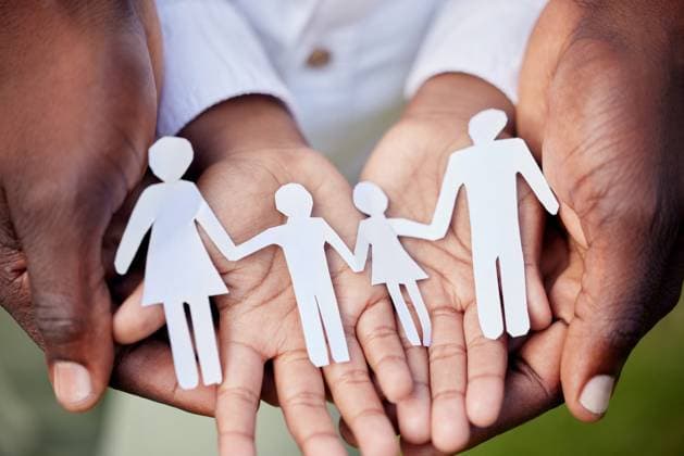 Family, paper cutout and hands for love, support and unity or solidarity together. Child, parent and protection with life insurance and black people, security and community in palm for help and faith Family, paper cutout and hands for love, support and unity or solidarity together. Child, parent and protection with life insurance and black people, security and community in palm for help and faith., model released, , property released, , 60909354.jpg RECORD DATE NOT STATED