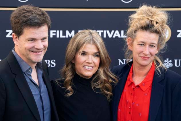 Benjamin Herrmann, Anke Engelke und Neele Leana Vollmar bei der Premiere des Kinofilms Dann passiert das Leben auf dem 21. Zurich Film Festival 2025 im Kongresssaal. Zürich, 29.09.2025