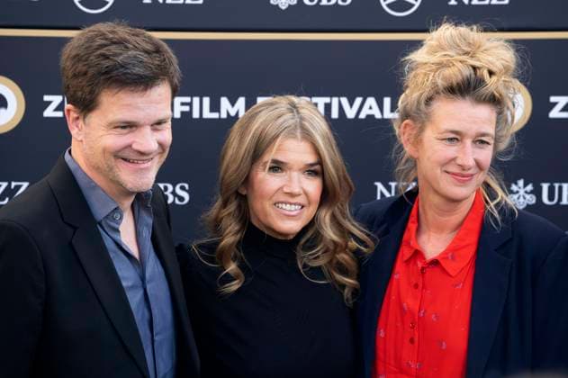 Benjamin Herrmann, Anke Engelke und Neele Leana Vollmar bei der Premiere des Kinofilms Dann passiert das Leben auf dem 21. Zurich Film Festival 2025 im Kongresssaal. Zürich, 29.09.2025