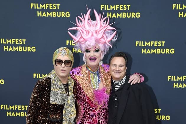 Julian F.M. Stoeckel, Olivia Jones und Guido Maria Kretschmer bei der Premiere OLIVIA im Rahmen des Filmfest Hamburg in Hamburg am 29.09.2025