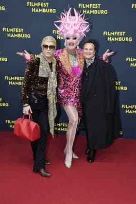 Julian F.M. Stoeckel, Olivia Jones und Guido Maria Kretschmer bei der Premiere OLIVIA im Rahmen des Filmfest Hamburg in Hamburg am 29.09.2025