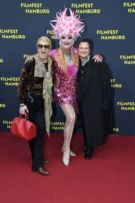 Julian F.M. Stoeckel, Olivia Jones und Guido Maria Kretschmer bei der Premiere OLIVIA im Rahmen des Filmfest Hamburg in Hamburg am 29.09.2025