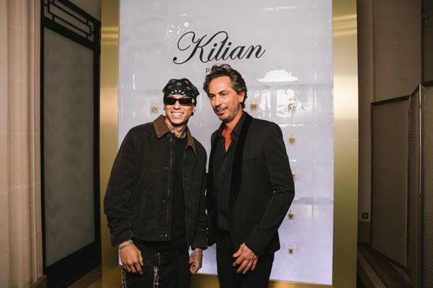 Central Cee, Kilian Hennessy à la soirée Kilian Paris au Plaza Athénée en marge de la fashion week Collection Femme Prêt à Porter Printemps Eté 2026 à Paris PFW le 29 septembre 2025 Sam Delpechage Celebs attend the Kilian Paris Angels Share Launch Party as part of Paris Fashion Week on September 29, 2025 in Paris France  Copyright: xSamxDelpechx xBestimagexSamxDelpechx xBestimagex