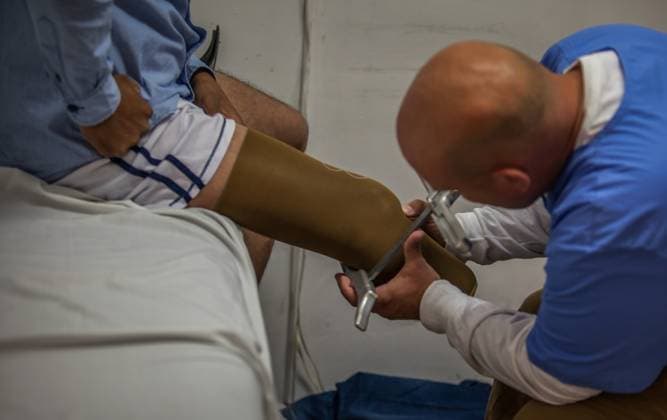 International Day for Mine Awareness and Assistance in Mine Action BOGOTA, COLOMBIA - APRIL 01: Technician specialist in prosthetics is seen as he works in Bogota, Colombia on April 01, 2022. On 8 December 2005, the UN General Assembly declared that 4 April of each year shall be observed as the International Day for Mine Awareness and Assistance in Mine Action. In Colombia More than 9.000 members of the Armed Forces and National Police with disabilities and landmines victims benefit The Inclusive Rehabilitation Center. Colombia has the world s second-highest fatality rate from land mines, after Afghanistan. Colombia World. Editorial use only. Please get in touch for any other usage.  Copyright: x2025xAnadoluxJuanchoxTorresx