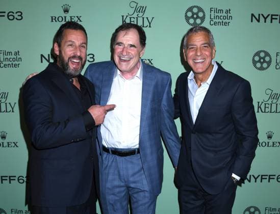 September 29, 2025, New York, Ny, United States: Adam Sandler, Richard Kind and George Clooney attend the 63rd New York Film Festival Jay Kelly New York Premiere. Held at Alice Tully Hall at Lincoln Center in New York. Zuma Press. September 29, 2025. New York United States - ZUMAp281 20250929_zea_p281_196 Copyright: xPhotoxImagexPressx