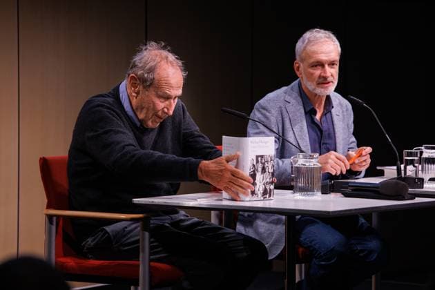 r Akademie der Künste Berlin Michael Krüger Im Gespräch mit Paul Ingendaay Unter Dichtern Buchpremiere, Lesung und Gespräch in der Akademie der Künste Berlin foto: gezett 30.09.30