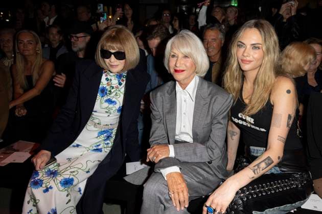 Anna Wintour, Helen Mirren and Cara Delevingne- Front Raw of the Stella McCartney Fashion Show, Spring Summer 2026 Collection as part of Paris Fashion Week, France, September 30th, 2025 Olivier Borde Bestimage Front Row of the Stella McCartney Fashion Show, Spring Summer 2026 Collection as part of Paris Fashion Week, France, September 30th, 2025 Paris France  Copyright: xOLIVIERxBORDEx xBESTIMAGExOLIVIERxBORDEx xBESTIMAGEx