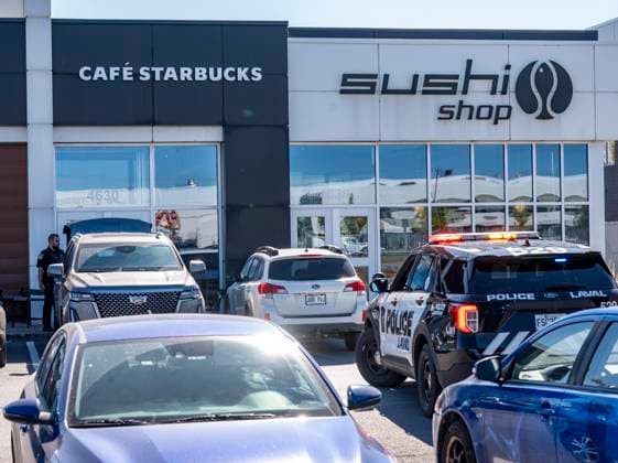 October 1, 2025, Laval, Pq, CANADA: Laval police respond to a shooting in Laval, Que., on Wednesday, Oct. 1, 2025. Laval CANADA  - ZUMAc35_ 20251001_zaf_c35_052 Copyright: xChristinnexMuschix