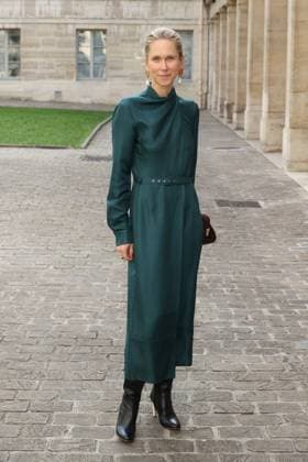 PFW - Gabriela Hearst Photocall Indre Rockefeller attends the Gabriela Hearst Womenswear Spring Summer 2026 show as part of Paris Fashion Week in Paris, France on October 01, 2025. Photo by Jerome Domine ABACAPRESS.COM France  Copyright: xDominexJerome ABACAx