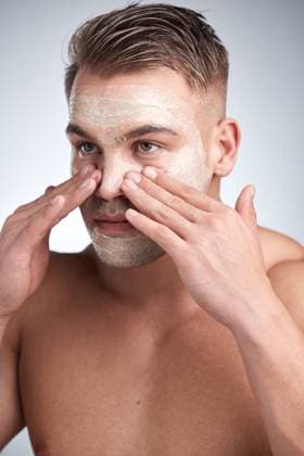 Healthy, man and face mask in studio with cream for dermatology, skincare or treatment on gray background. Male person, cosmetics, with lotion for grooming, wellness routine or facial product Healthy, man and face mask in studio with cream for dermatology, skincare or treatment on gray background. Male person, cosmetics, with lotion for grooming, wellness routine or facial product., model released, , 59621506.jpg RECORD DATE NOT STATED