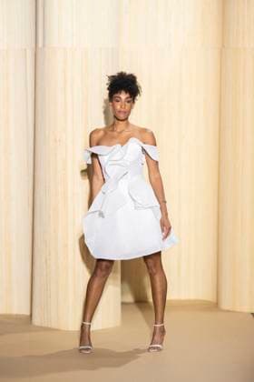 PFW - Christophe Guillarme Runway A model presents a creation by Christophe Guillarme for the Women Ready-to-wear Spring-Summer 2026 collection as part of the Paris Fashion Week, in Paris on September 30, 2025.Photo by Eliot Blondet ABACAPRESS.COM Paris France France  Copyright: xBlondetxEliot ABACAx