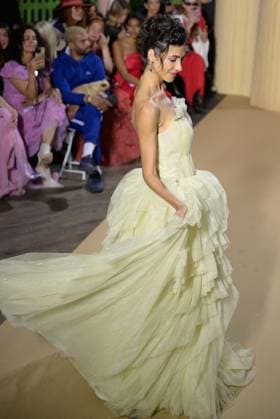 PFW - Christophe Guillarme Runway A model walks the runway during the Christophe Guillarme Womenswear Spring Summer 2026 show as part of Paris Fashion Week on October 1, 2025 in Paris, France. Photo by Jana Call me J ABACAPRESS.COM PParis Ile de France France  Copyright: xJanaxCallxmexJ ABACAx