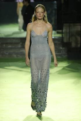 PFW - Casablanca Runway A model walks the runway during the Casablanca Womenswear Spring Summer 2026 show as part of Paris Fashion Week on October 01, 2025 in Paris, France. Photo by Alain-Gil Gonzalez ABACAPRESS.COM Paris France  Copyright: xGonzalezxAlain-Gil ABACAx