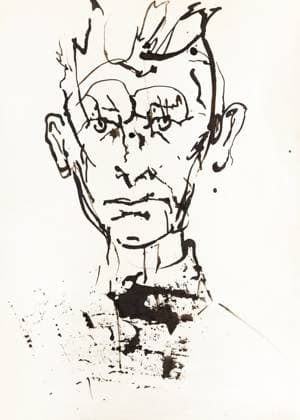 Portrait de Samuel Beckett (1906-1989), ecrivain, poete et dramaturge irlandais - dessin de Ewa KLOS Ewa KLOS Opale.photo RECORD DATE NOT STATED *** Portrait of Samuel Beckett 1906 1989 , Irish writer, poet and playwright drawing by Ewa KLOS Ewa KLOS Opale photo RECORD DATE NOT STATED  Copyright: x EwaxKLOS Opale.photox