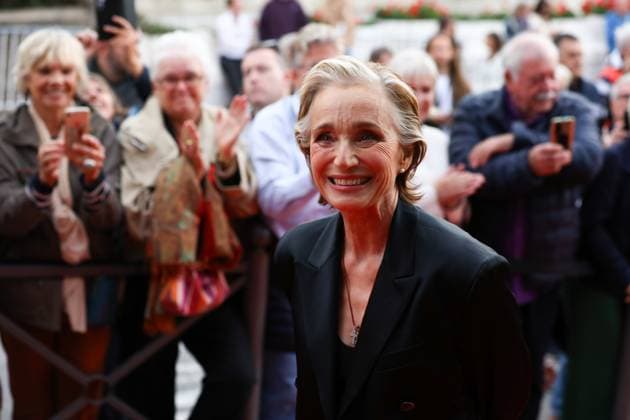 October 2, 2025, Dinard, Bretagne, France: KRISTIN SCOTT THOMAS poses on the red carpet for the Opening Ceremony of the 36th Dinard Festival of British & Irish Film in Dinard, France Dinard France - ZUMAc179 20251002_zep_c179_098 Copyright: xMickaelxChavetx