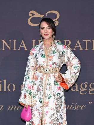 Milan, Italy Il Filo del Coraggio fashion show event dedicated to women against violence by the Italian-Moroccan designer Hnia Harrati at the Fontana e Rocce of Palazzo Lombardia during Fashion Week. Celebrities, institutions and associations are present. In the photo: Rajae Bezzaz  Copyright: xNickxZonnax xipa-agency.netx xNickxZonnax IPA_Agency_IPA66058164