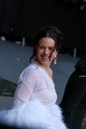 PFW - Rosalia Arrives At Schiaparelli Show Rosalia arrives at the Schiaparelli Womenswear Spring Summer 2026 show as part of Paris Fashion Week on October 2, 2025 at Centre Pompidou in Paris, France. Photo by Robin Psaila ABACAPRESS.COM Paris France  Copyright: xPsailaxRobin ABACAx