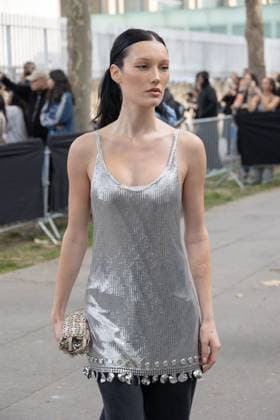 PFW - Rabanne Womenswear Spring-Summer - Arrivals NB Meredith Duxbury arriving at the Rabanne Womenswear Spring-Summer 2026 show as part of Paris Fashion Week on October 02, 2025 in Paris, France. Photo by Nasser Berzane ABACAPRESS.COM Paris France  Copyright: xBerzanexNasser ABACAx