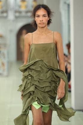 PFW - Times Runway A model walks the runway during the Times Womenswear Spring Summer 2026 show as part of Paris Fashion Week on October 02, 2025 in Paris, France. Photo by Alain-Gil Gonzalez ABACAPRESS.COM Paris France  Copyright: xGonzalezxAlain-Gil ABACAx