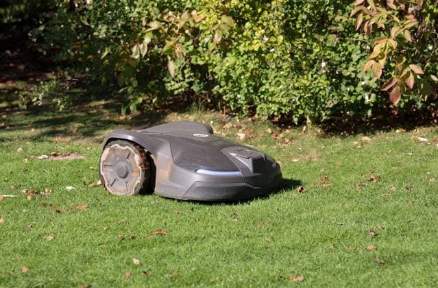 02.10.2025, Deutschland, NRW, Rasenpflege, Automatisierung, Mähroboter auf einer Wiese, Rasen mähen, Roboter, Deutschland *** 02 10 2025, Germany, NRW, lawn care, automation, robot mower on a lawn, lawn mowing, robot, Germany Copyright: xD.xKerlekin SnowfieldxPhotographyx SF021025MaehroboterD