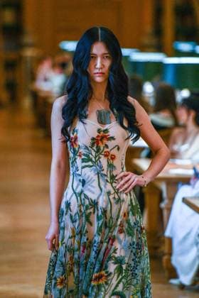 PFW - Wild Rose & Sparrow A model poses on the runway during Wild Rose & Sparrow SS26 PFW Runway Show, Nuit Au Ballet as part of Paris Fashion Week on October 2, 2025 in Paris, France. Photo by Shootpix ABACAPRESS.COM Paris France  Copyright: xShootpix ABACAx
