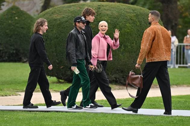 PFW Loewe Outside Arrivals Pom Klementieff arriving at Loewe show during Paris Fashion Week in Paris, France on October 3, 2025. Photo by Julien Reynaud APS-Medias ABACAPRESS.COM Paris France  Copyright: xReynaudxJulien APS-Medias ABACAx