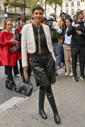 PFW Giambattista Valli Outside Arrivals Cristina Cordula arriving at Giambattista Valli show during Paris Fashion Week in Paris, France on October 3, 2025. Photo by Julien Reynaud APS-Medias ABACAPRESS.COM Paris France  Copyright: xReynaudxJulien APS-Medias ABACAx