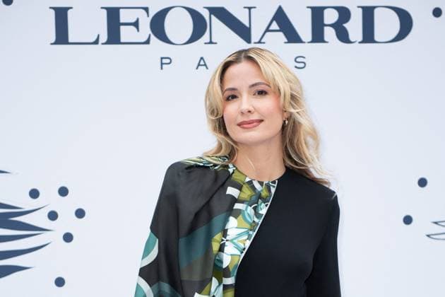 PFW Leonard Paris Photocall Sandra Laurens attending the Leonard Paris Womenswear Spring Summer 2026 show as part of Paris Fashion Week in Paris, France on October 03, 2025. Photo by Aurore Marechal ABACAPRESS.COM Paris France  Copyright: xMarechalxAurore ABACAx