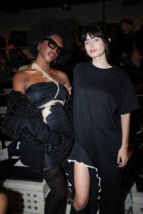 PFW - Vaillant Front Row Ebony and Marguerite attends the attends the Vaillant as part of Paris Fashion Week in Paris, France on September 30, 2025. Photo by Jerome Domine ABACAPRESS.COM  Copyright: xDominexJerome ABACAx