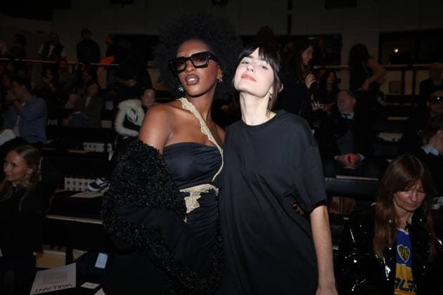 PFW - Vaillant Front Row Ebony and Marguerite attends the attends the Vaillant as part of Paris Fashion Week in Paris, France on September 30, 2025. Photo by Jerome Domine ABACAPRESS.COM  Copyright: xDominexJerome ABACAx