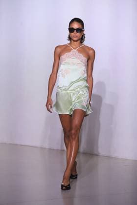 PFW - Vaillant Runway A model walks during the Vaillant show as part of Paris Fashion Week in Paris, France on October 03, 2025. Photo by Jerome Domine ABACAPRESS.COM  Copyright: xDominexJerome ABACAx